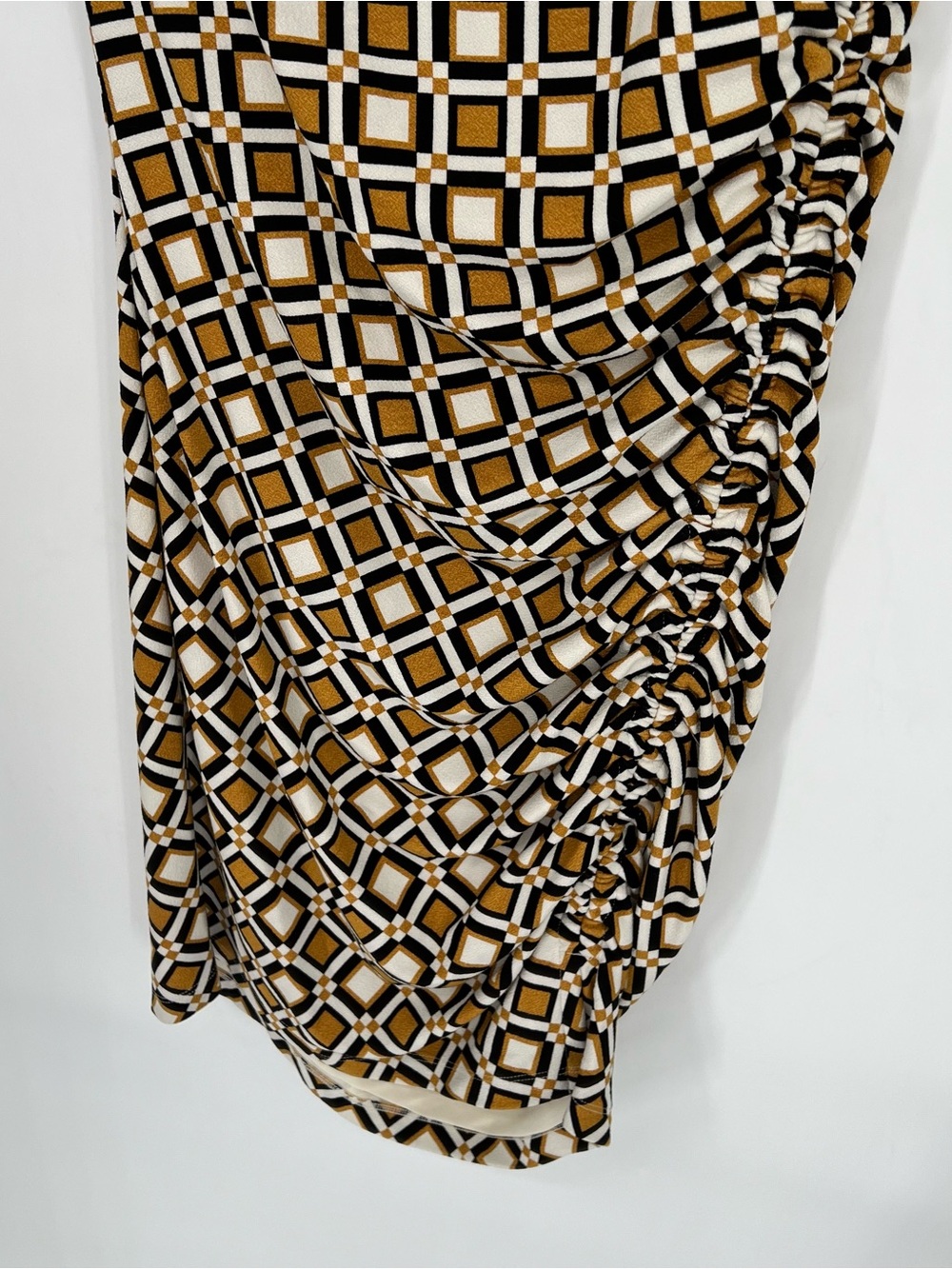 NEW Anthropologie Maya Ruched Cowl-Neck Dress Midi Printed Mini Edition Retro - Picture 5 of 11